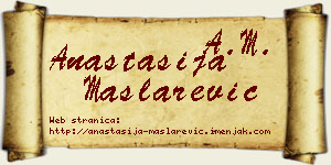 Anastasija Maslarević vizit kartica